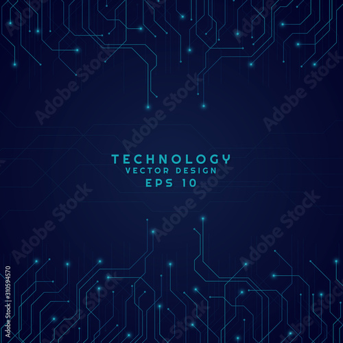 Modern technology line pattern art banner design color dark tone shine light with space for text