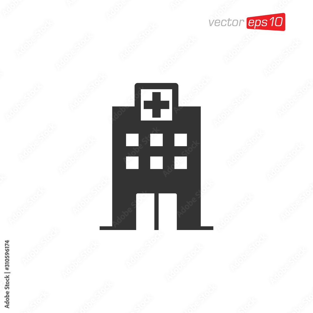 Hospital Icon Design Vector Template Hospital Icon Design Vector Template