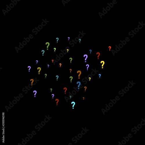 Question marks Quiz, doubt poll query public poll.