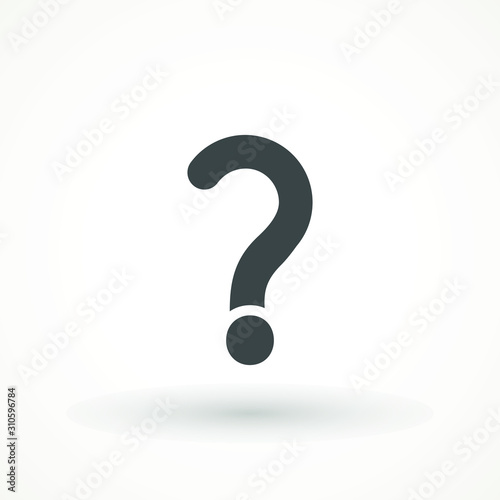Question Icon Vector flat design style. Question mark sign icon, vector illustration