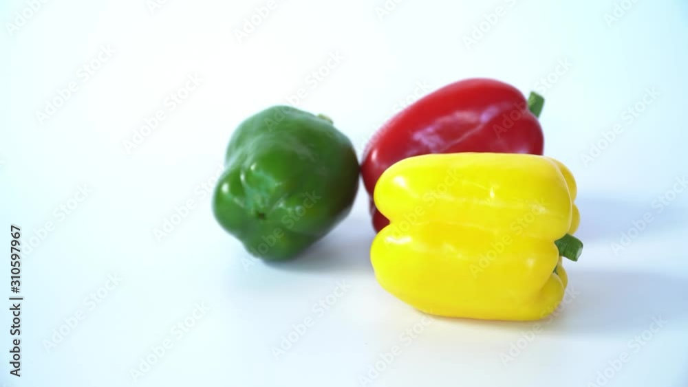 Fresh bell pepper on white background. Fresh bell pepper on white background.