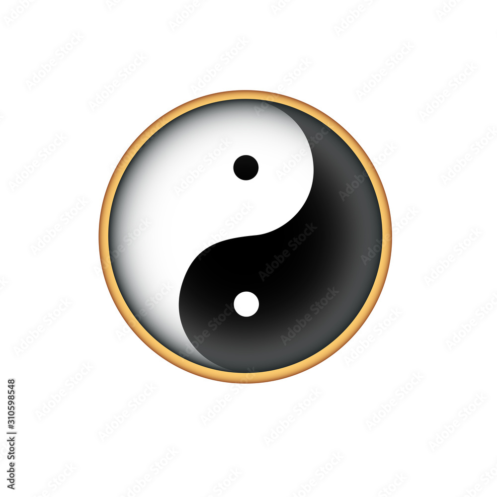 yin yang button yin yang button