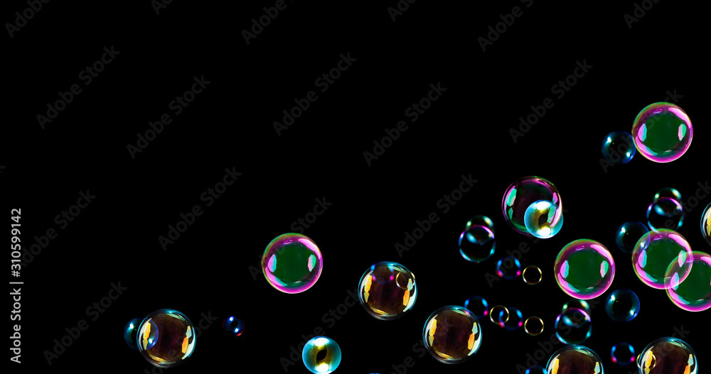 Soap bubble with black background Soap bubble with black background