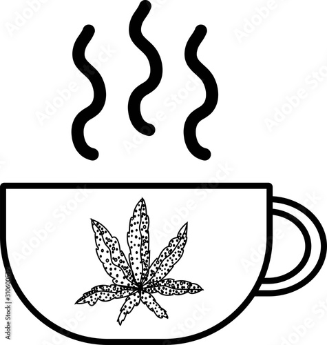 coffee mug with weed kush stain.