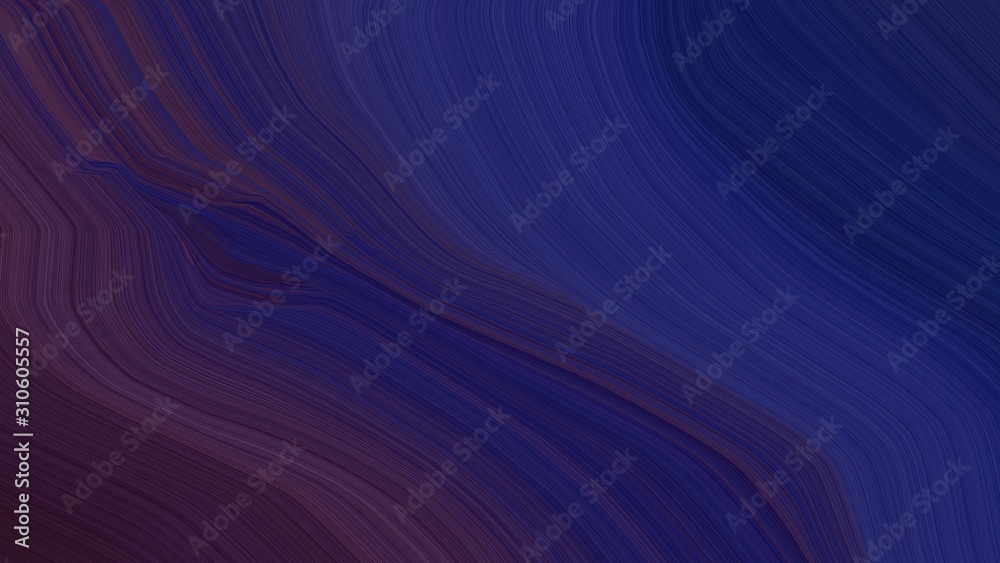simple colorful smooth swirl waves background illustration with very dark violet, midnight blue and very dark magenta color