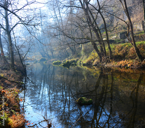 a clear mountain river