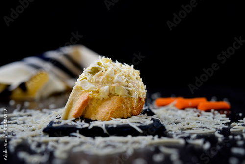 Russian salad and pintxo donostiarra photo