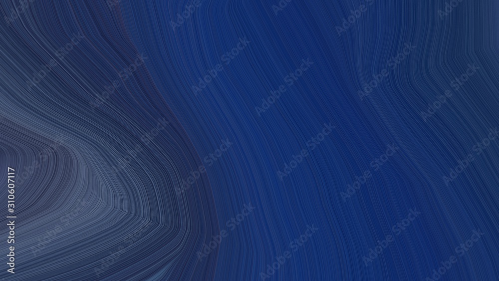 simple colorful curvy background illustration with midnight blue, dark slate blue and teal blue color