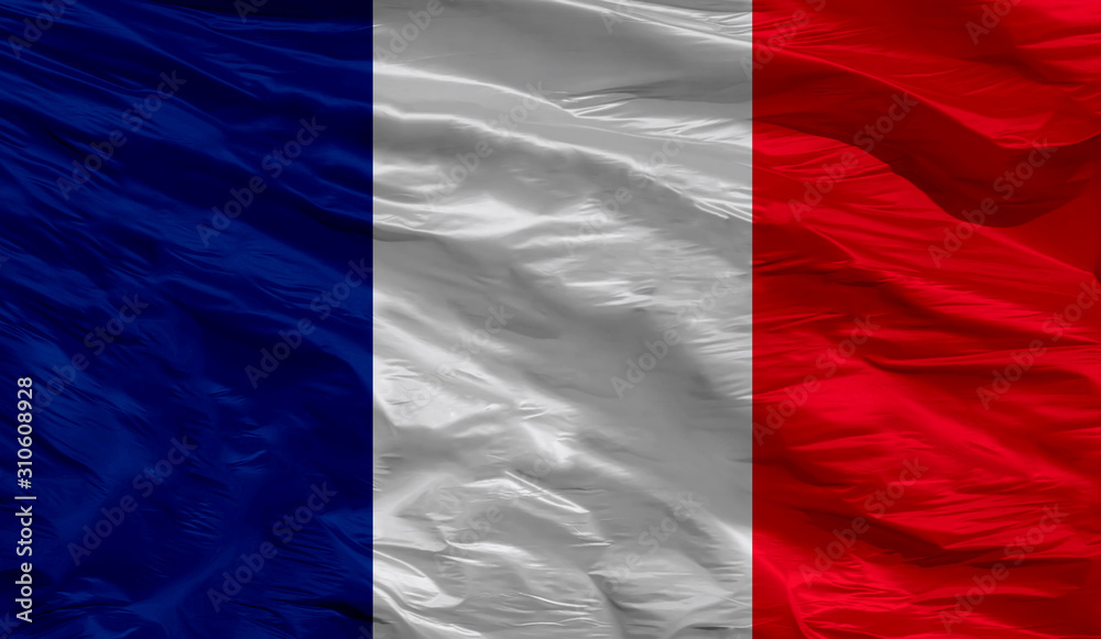 Flag of France- silky texture,wavy, colourful Flag of France- silky texture,wavy, colourful