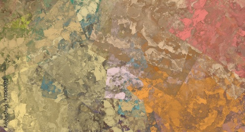 Abstract colored grunge texture of chaotic brush strokes for design of wallpaper, poster, illustration © natuliya