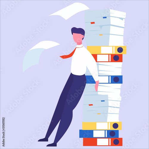 Stress at work and deadline concept