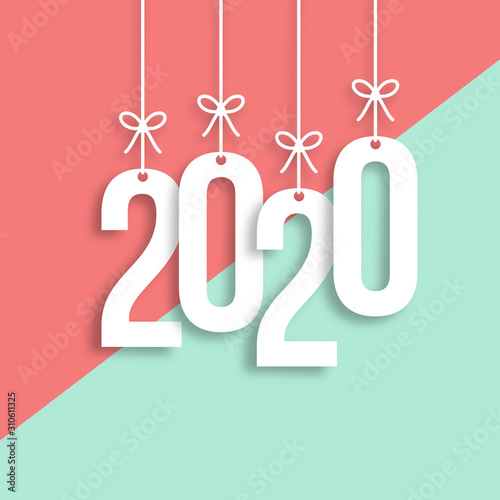 Obraz na płótnie 2020 Trendy Colorful Vector Backgorund w salonie