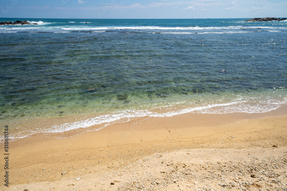 Beach in Galle Sri Lanka along the Indian Ocean