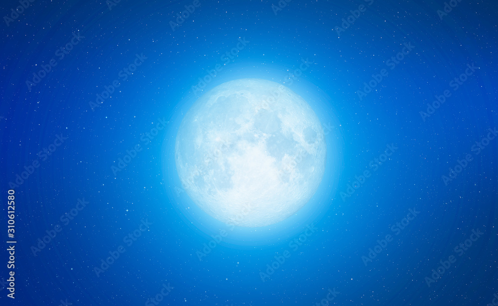 Full Blue Moon close-up 