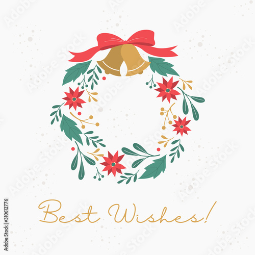 Vector illustration set of vintage posters for christmas and new year