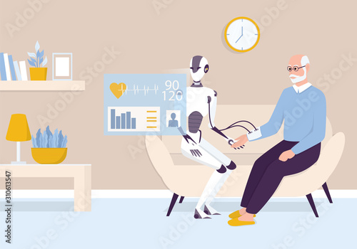 Domestic personal robot for old people assistance