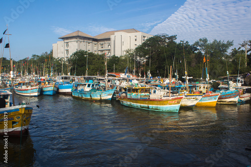 NEGOMBO, SRI LANKA - December 05, 2017. Opening a fish market in Negombo.