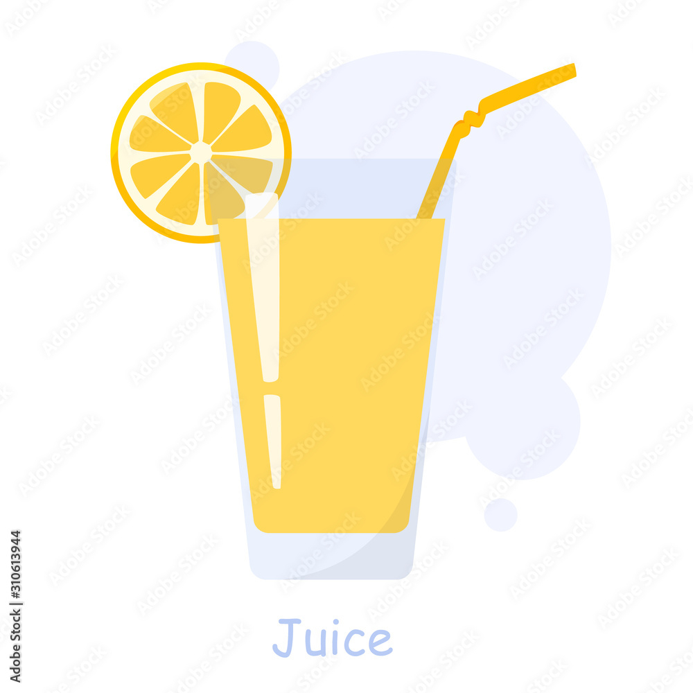 Orange juice in glass with a straw. Summer drinks. Non-alcoholic Orange juice in glass with a straw. Summer drinks. Non-alcoholic