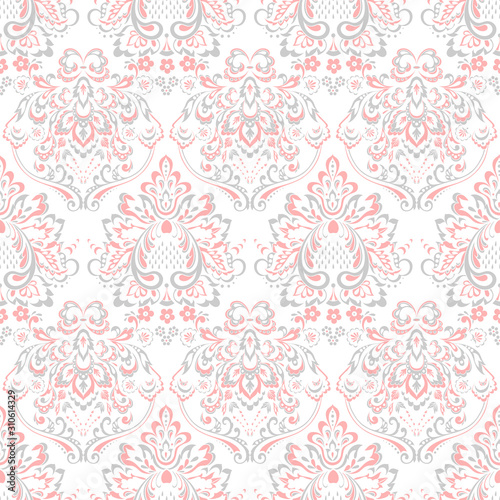vintage floral seamless patten. Classic floral  wallpaper. seamless vector background © antalogiya