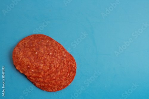 slices of chorizo from Pamplona