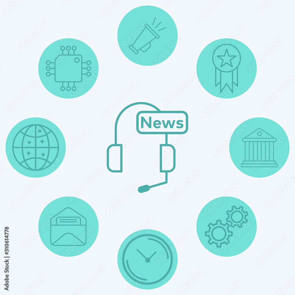 News vector icon sign symbol News vector icon sign symbol