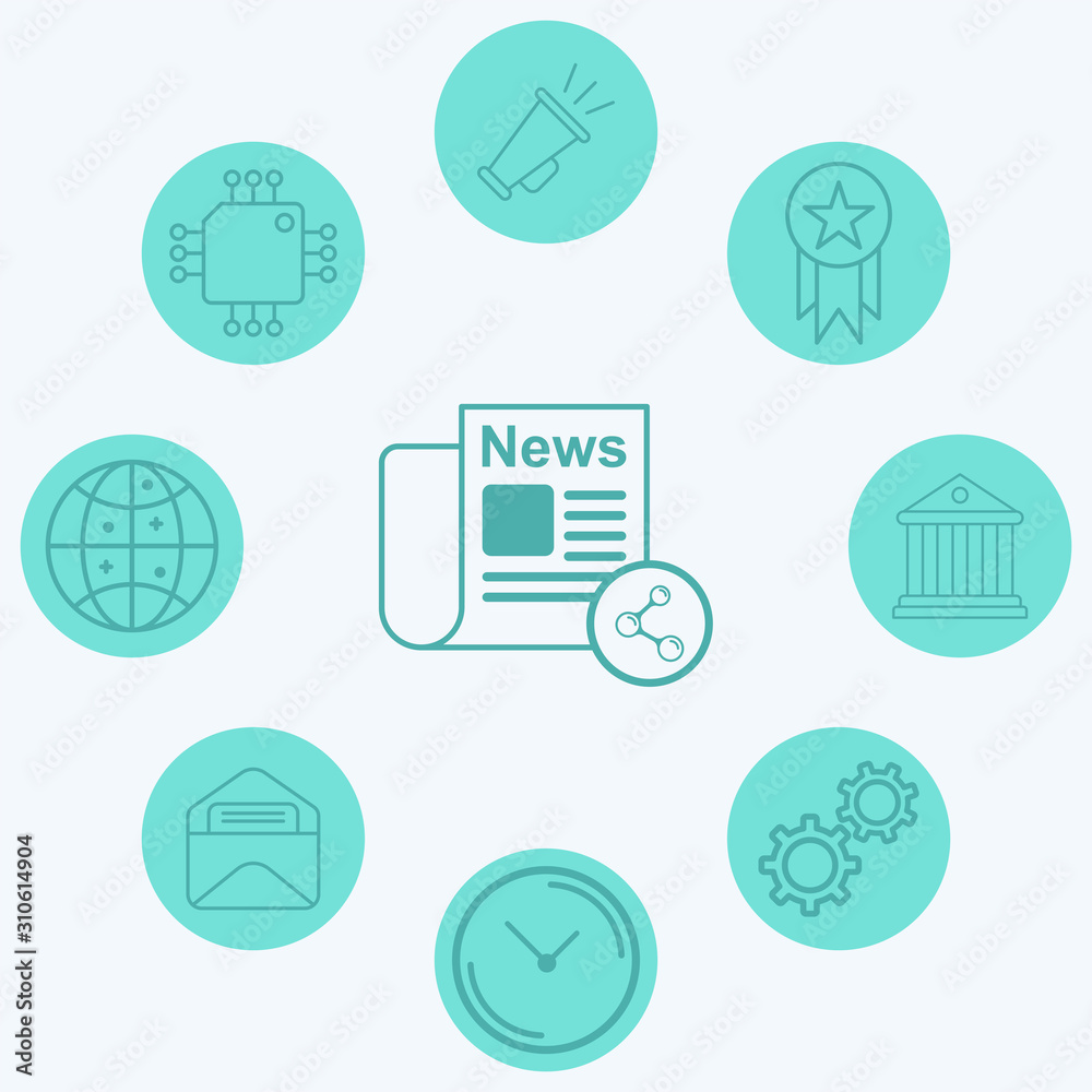 News vector icon sign symbol News vector icon sign symbol