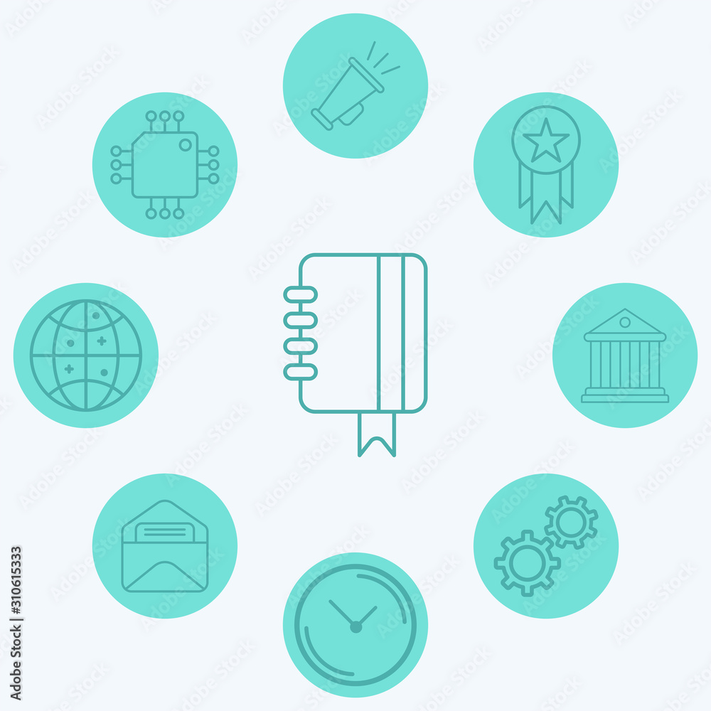 Notebook vector icon sign symbol