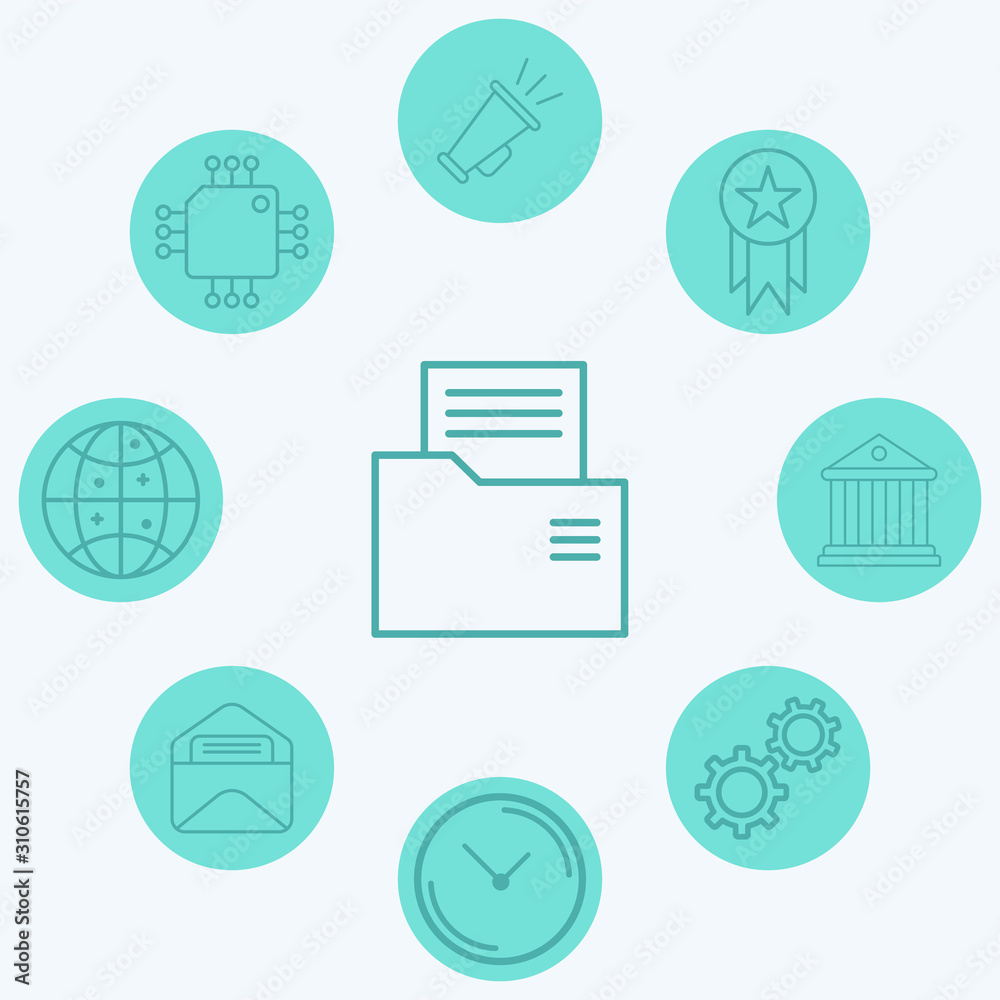 Office folder vector icon sign symbol Office folder vector icon sign symbol