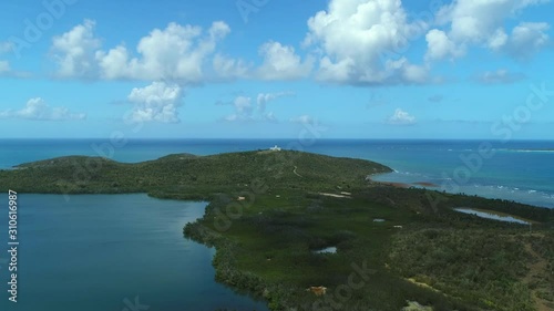 Wallpaper Mural Droning around the Reserve and the Faro De Las Cabeza De Jan Juan in Fajardo, Puerto Rico Torontodigital.ca