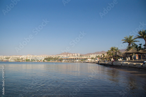 View over Eilat from the Red Sea, Israel © snatalia