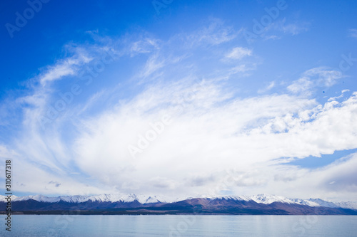 Lake Pukaki and mountain view, New Zealand
