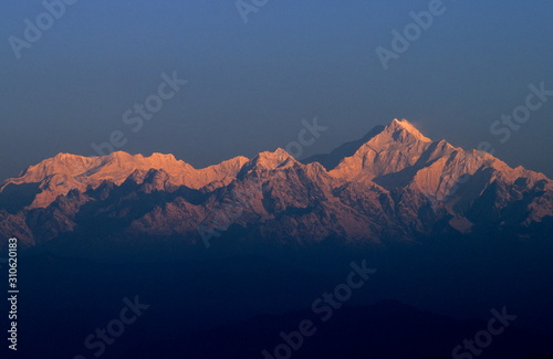 Kanchanjung a range, Himalayas, India