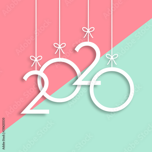 Obraz na płótnie 2020 Trendy Colorful Vector Backgorund w salonie