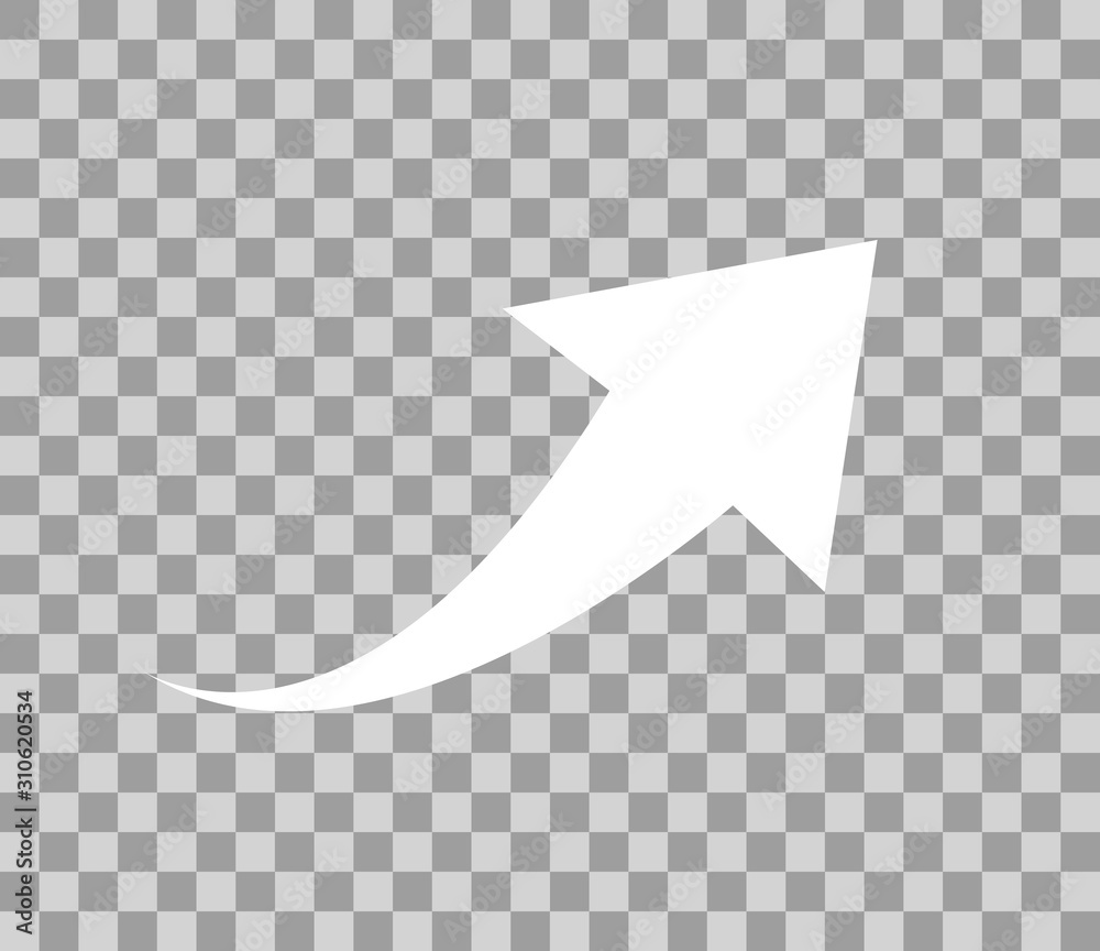 Arrow sign. Vector arrow on a transparent background.