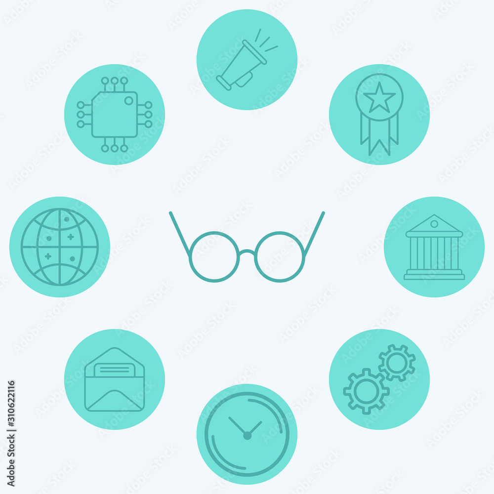 Optic glasses vector icon sign symbol Optic glasses vector icon sign symbol