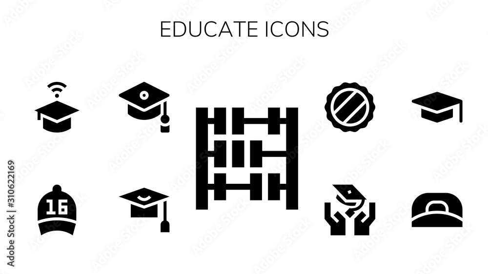 educate icon set educate icon set