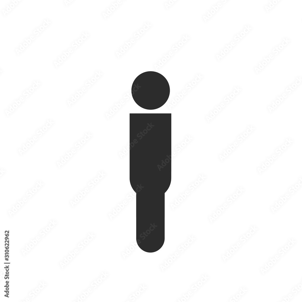 Man isolated sign on white background Man isolated sign on white background
