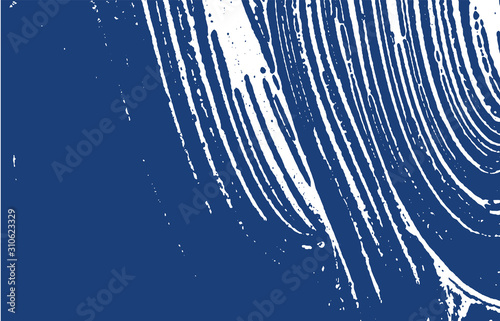 Grunge texture. Distress indigo rough trace. Ecsta