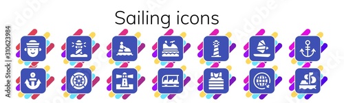 sailing icon set