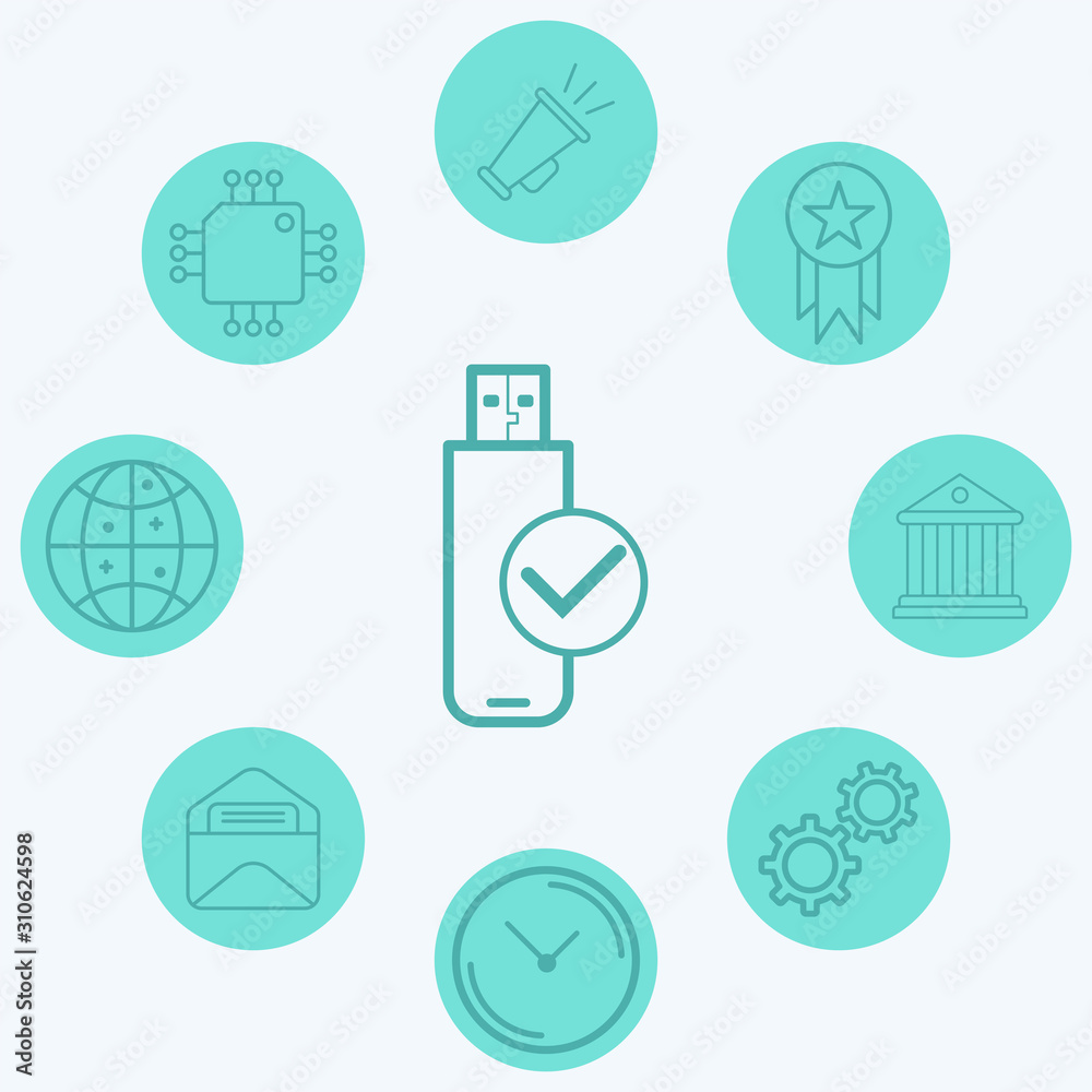 Pendrive vector icon sign symbol