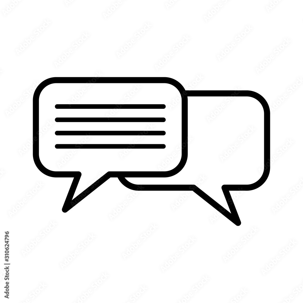 bubble speech - communication icon vector design template bubble speech - communication icon vector design template