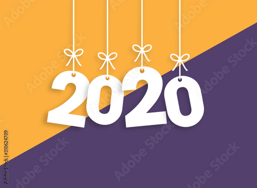 Obraz na płótnie 2020 Trendy Colorful Vector Backgorund w salonie