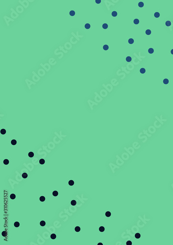 Dotted background with circles, dots, point different size, scale. Halftone pattern. Design element for web banners, posters, cards, wallpapers, sites, panels. Green color Vector illustration EPS10