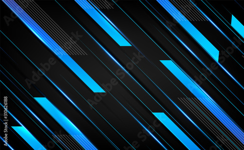 dark blue overlap layers element. abstract modern background texture. Overlap layer 3D effect with light decoration abstract frame layout design tech innovation concept background Space on for text
