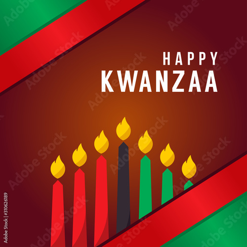 Happy Kwanzaa Day Vector Design Template Background