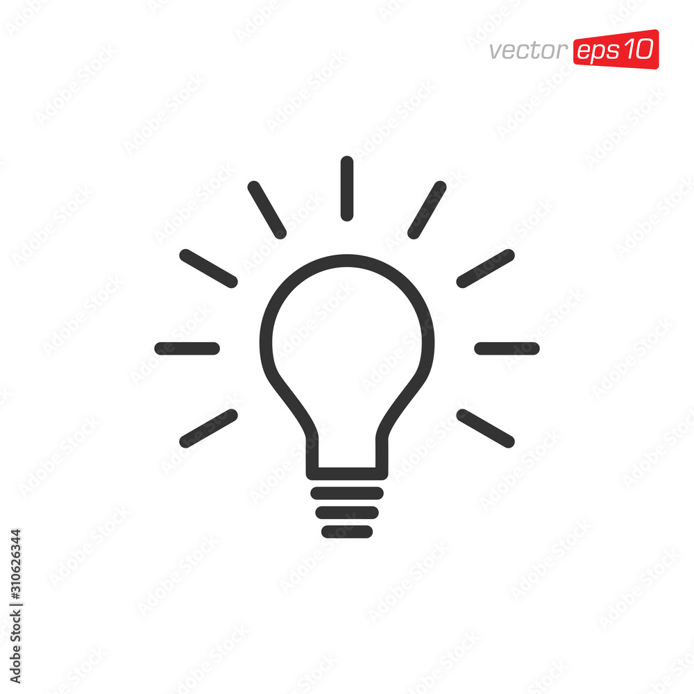 Light Bulb Icon Design Vector Light Bulb Icon Design Vector