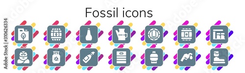 fossil icon set