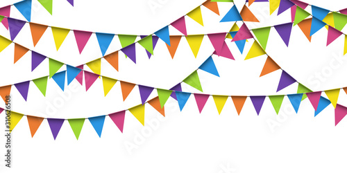 seamless colored garlands background