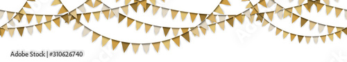 seamless gold colored garlands background