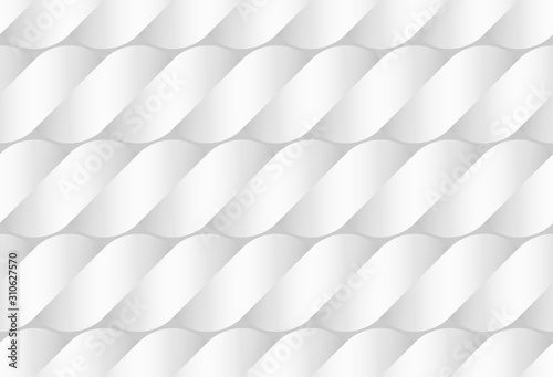 Vector seamless pattern of twisted bands stylized as ropes. White texture illustration.